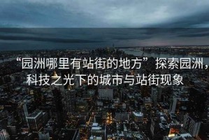 “园洲哪里有站街的地方”探索园洲，科技之光下的城市与站街现象