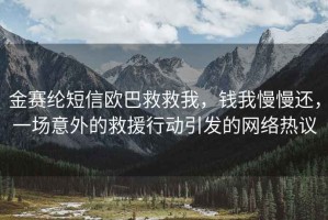 金赛纶短信欧巴救救我，钱我慢慢还，一场意外的救援行动引发的网络热议