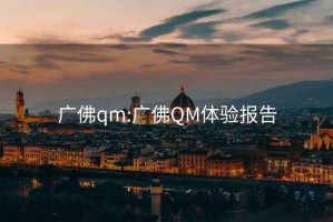 广佛qm:广佛QM体验报告