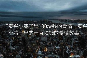 “泰兴小巷子里100块钱的爱情”泰兴小巷子里的一百块钱的爱情故事