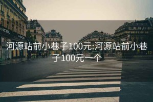 河源站前小巷子100元:河源站前小巷子100元一个