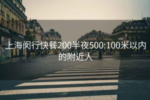 上海闵行快餐200半夜500:100米以内的附近人