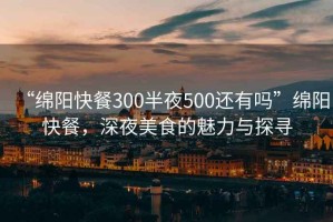 “绵阳快餐300半夜500还有吗”绵阳快餐，深夜美食的魅力与探寻