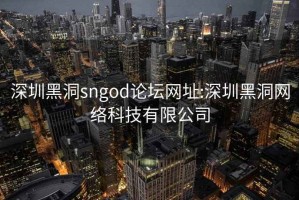 深圳黑洞sngod论坛网址:深圳黑洞网络科技有限公司