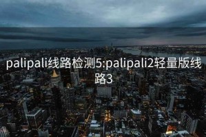 palipali线路检测5:palipali2轻量版线路3