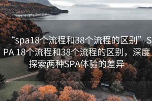 “spa18个流程和38个流程的区别”SPA 18个流程和38个流程的区别，深度探索两种SPA体验的差异