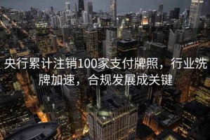 央行累计注销100家支付牌照，行业洗牌加速，合规发展成关键