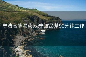 宁波高端喝茶vx:宁波品茶90分钟工作室