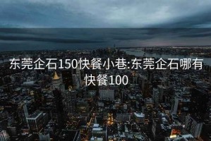 东莞企石150快餐小巷:东莞企石哪有快餐100