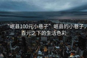 “岷县100元小巷子”岷县的小巷子，百元之下的生活色彩