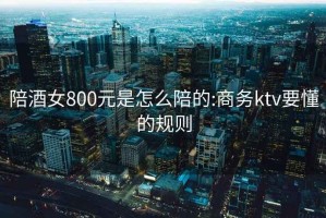 陪酒女800元是怎么陪的:商务ktv要懂的规则