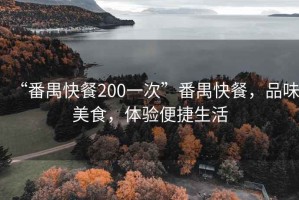 “番禺快餐200一次”番禺快餐，品味美食，体验便捷生活