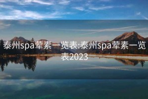 泰州spa荤素一览表:泰州spa荤素一览表2023