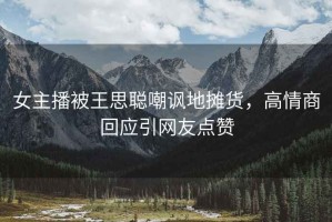 女主播被王思聪嘲讽地摊货，高情商回应引网友点赞