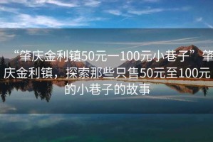 “肇庆金利镇50元一100元小巷子”肇庆金利镇，探索那些只售50元至100元的小巷子的故事