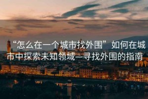 “怎么在一个城市找外围”如何在城市中探索未知领域—寻找外围的指南