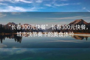 “长春300元快餐”长春300元快餐，城市快节奏下的美食体验