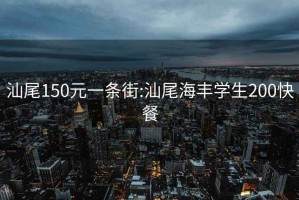 汕尾150元一条街:汕尾海丰学生200快餐