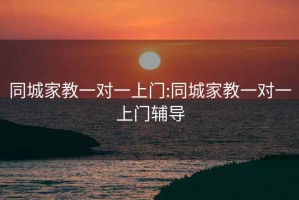 同城家教一对一上门:同城家教一对一上门辅导