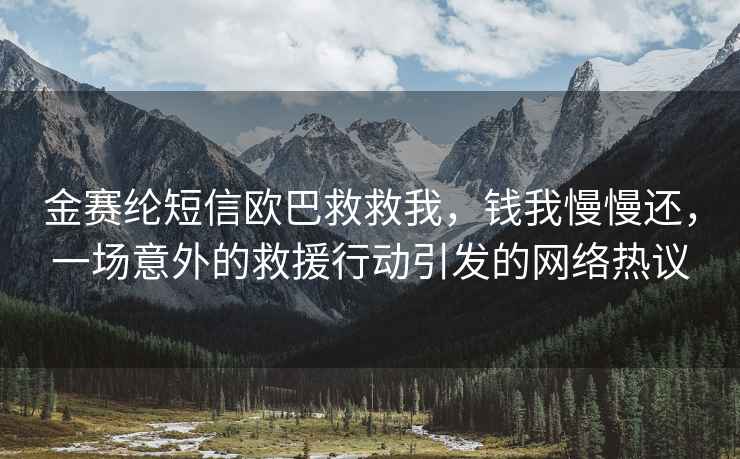 金赛纶短信欧巴救救我，钱我慢慢还，一场意外的救援行动引发的网络热议