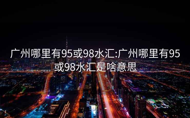 广州哪里有95或98水汇:广州哪里有95或98水汇是啥意思