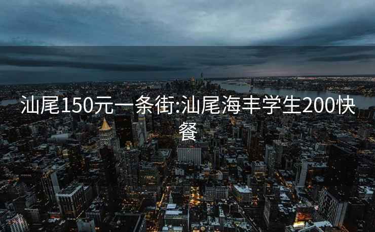 汕尾150元一条街:汕尾海丰学生200快餐