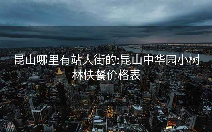 昆山哪里有站大街的:昆山中华园小树林快餐价格表