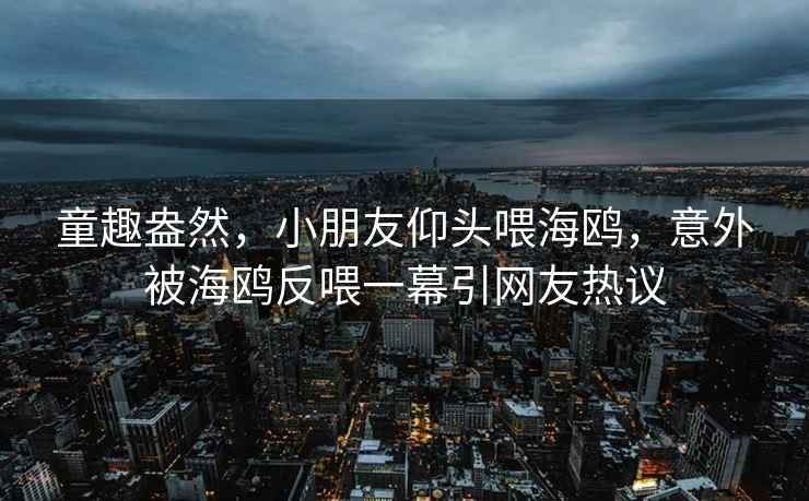 童趣盎然，小朋友仰头喂海鸥，意外被海鸥反喂一幕引网友热议