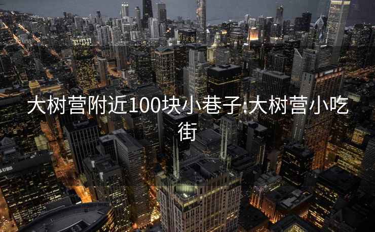 大树营附近100块小巷子:大树营小吃街