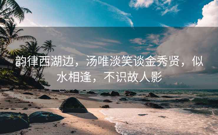 韵律西湖边，汤唯淡笑谈金秀贤，似水相逢，不识故人影