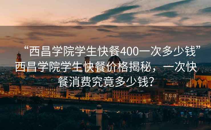 “西昌学院学生快餐400一次多少钱”西昌学院学生快餐价格揭秘，一次快餐消费究竟多少钱？