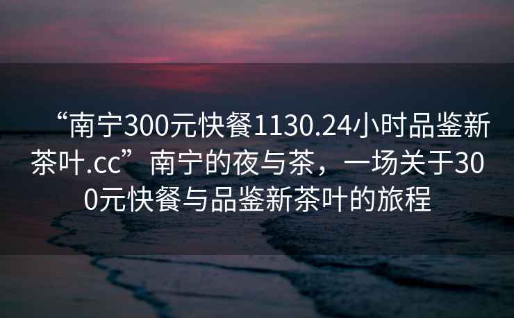 “南宁300元快餐1130.24小时品鉴新茶叶.cc”南宁的夜与茶，一场关于300元快餐与品鉴新茶叶的旅程