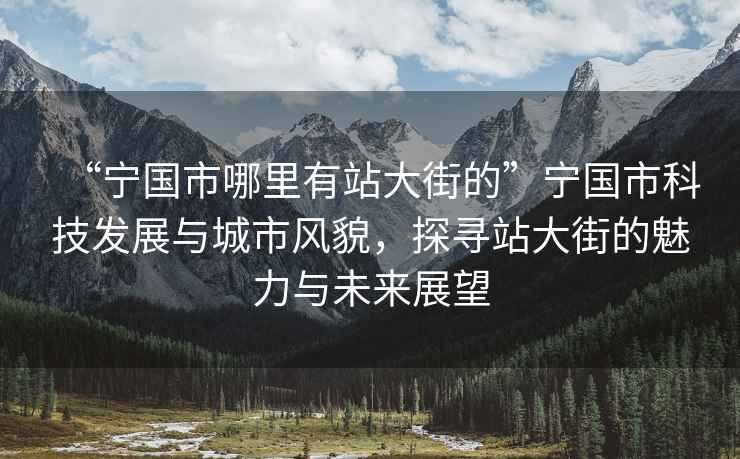 “宁国市哪里有站大街的”宁国市科技发展与城市风貌，探寻站大街的魅力与未来展望