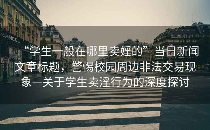 “学生一般在哪里卖婬的”当日新闻文章标题，警惕校园周边非法交易现象—关于学生卖淫行为的深度探讨