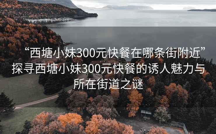 “西塘小妹300元快餐在哪条街附近”探寻西塘小妹300元快餐的诱人魅力与所在街道之谜