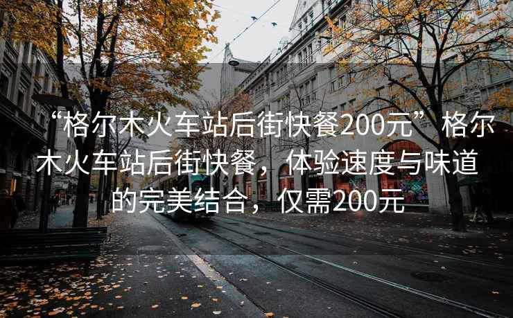 “格尔木火车站后街快餐200元”格尔木火车站后街快餐，体验速度与味道的完美结合，仅需200元