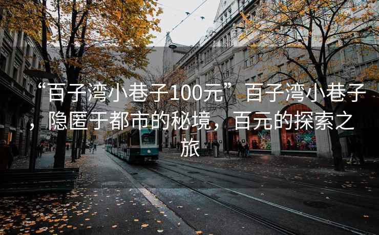 “百子湾小巷子100元”百子湾小巷子，隐匿于都市的秘境，百元的探索之旅