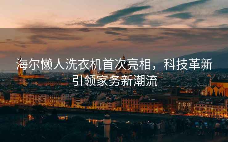 海尔懒人洗衣机首次亮相，科技革新引领家务新潮流